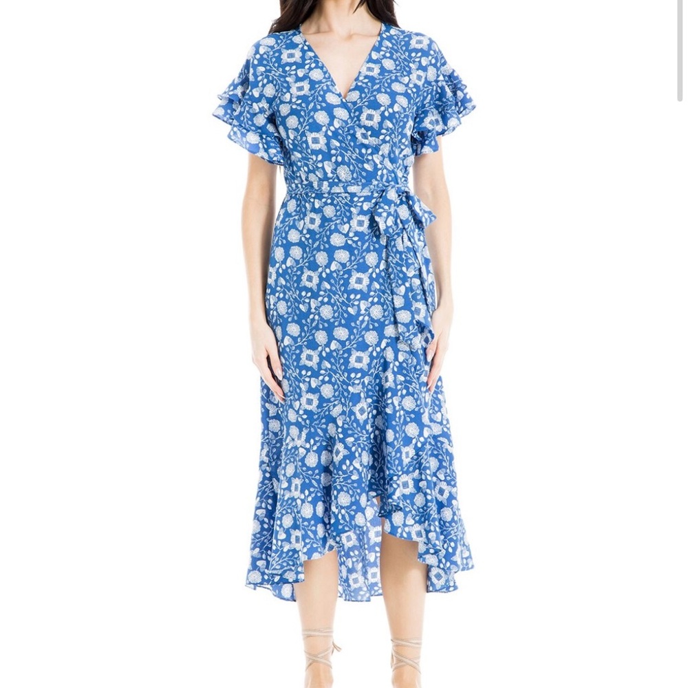 Max Studio high/low hem crepe dress. Bought for. Wedding but never worn.